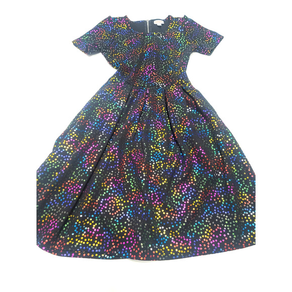 LuLaRoe Dresses & Skirts - LuLaRoe  women's XS Elegant Amelia Rainbow unicorn dress